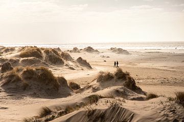 Dunes and beach of Rømø in Denmark by Claire Droppert