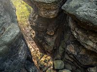 Lampertstein, Saxon Switzerland - Rock crevice at Lampertshorn