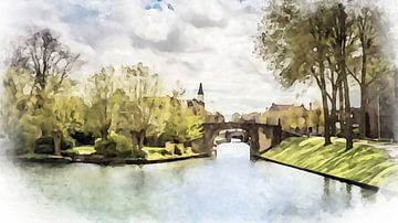 View of Sloten, Friesland. by Danny de Klerk