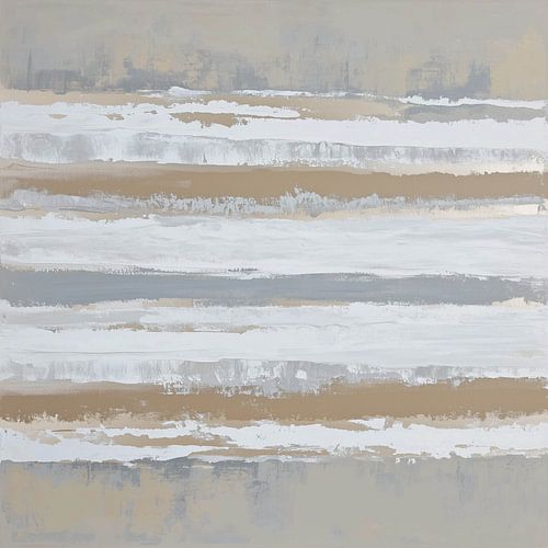 Couches horizontales dans des tons terreux et coups de pinceau subtils