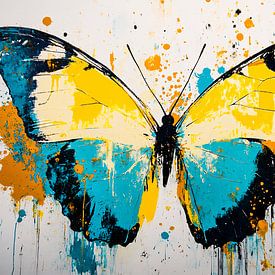 Abstract colourful butterfly art by Imperial Art House