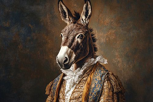 Klassiek portret van een ezel
