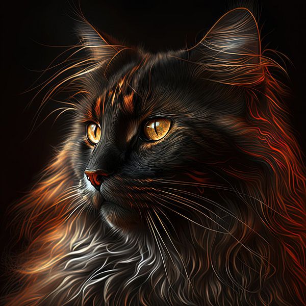 Katten portret van Hans-Jürgen Flaswinkel