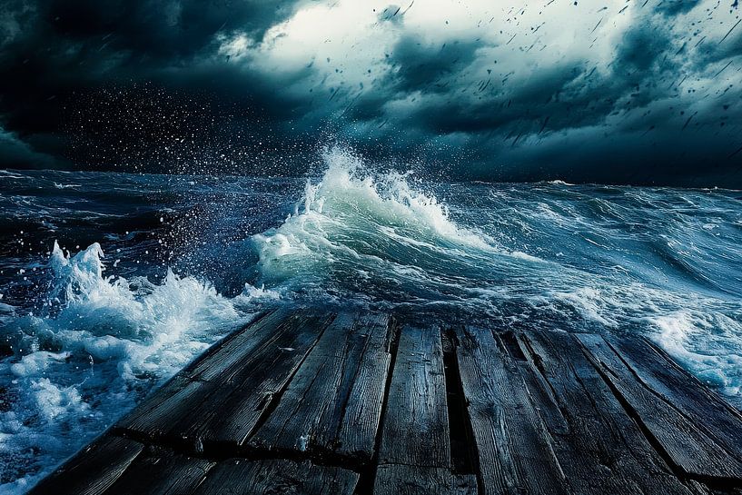 Storm over the sea - Dramatic by Poster Art Shop