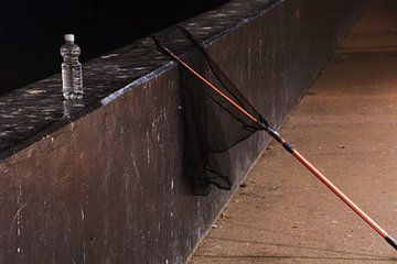 Schepnet onder de brug bij Kampen van George van der Vliet