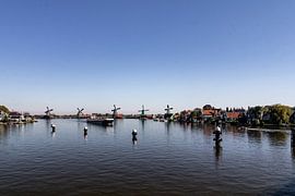 Inland navigation ship on De Zaan near the Zaanse schans by Paul Veen