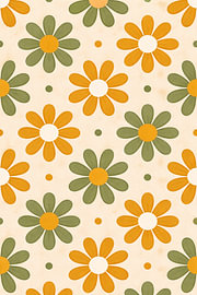Kleurrijk Retro Bloemenveld Poster