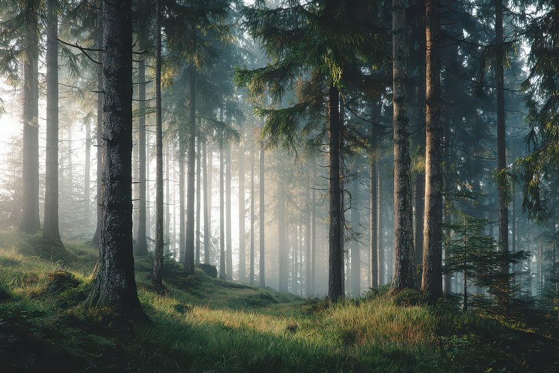 Nebel im Wald von Egon Zitter