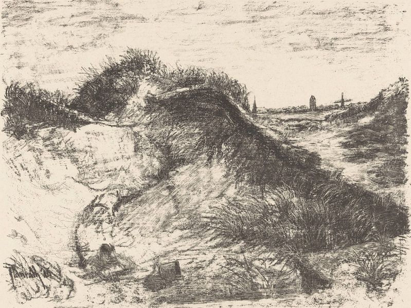 Ameland, duinen, Otto Hanrath, 1925 van Atelier Liesjes