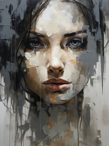 Modernes abstraktes Porträt