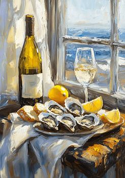 Oesters en witte wijn