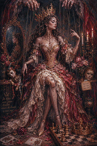 The Marionette Queen painting.