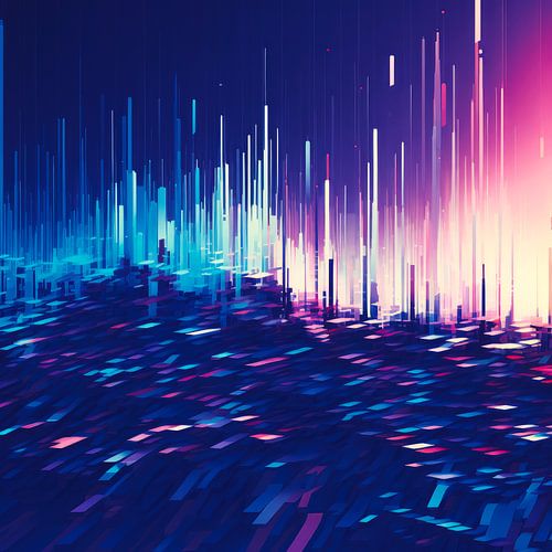 Dynamisch abstract schilderij