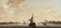 Albert Cuyp. Vue de la rivière Maas près de Dordrecht par 1000 Schilderijen Aperçu