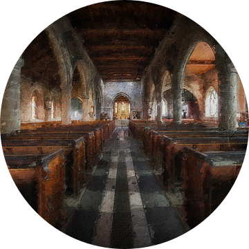 St Aidan's church Bamburgh van Digitale Schilderijen