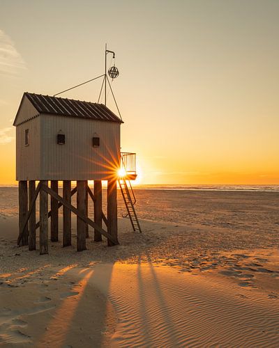 Chalet Drenkenlingen Terschelling au coucher du soleil