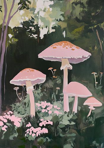 Paddenstoelen Bos I