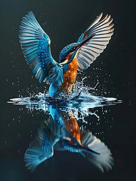 vibrante ijsvogel van PixelPrestige