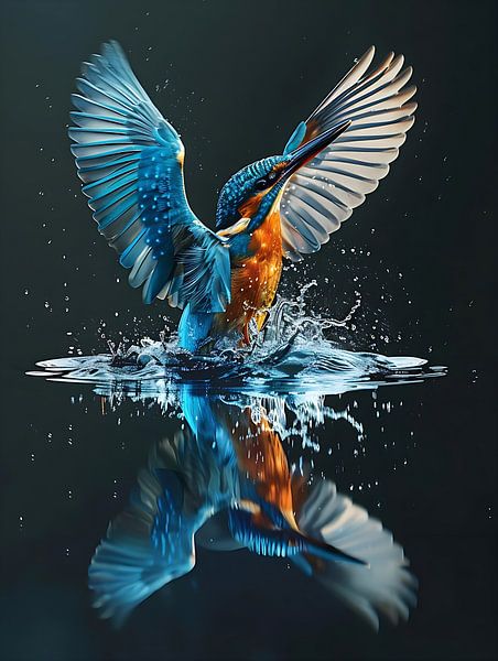 vibrant kingfisher by PixelPrestige