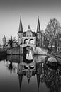 Sneek's Waterpoort and Water Tower in Black and White by Marga Vroom thumbnail