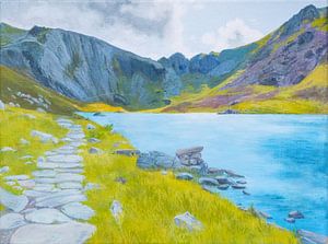 Wales, Pont Pen-y-benglog, Bangor. Gemälde von Marlies Huijzer