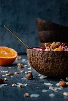 Coconut bowl with a smoothie