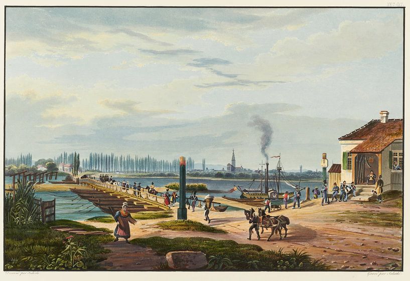 Vue de la ville de Strasbourg prise depuis Kehl, Johann Ludwig Bleuler par Des maîtres magistraux