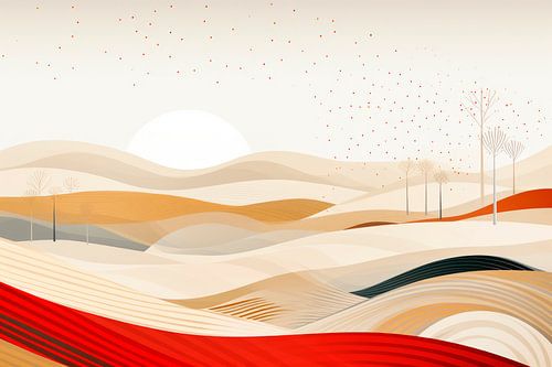 Minimalistische kunst WINTERLAND II