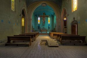 verlassene blaue Kirche von Kristof Ven