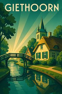Giethoorn Niederlande Wall Art Print