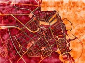 Kaart van Medemblik in de stijl 'Amber Autumn' van Maporia thumbnail