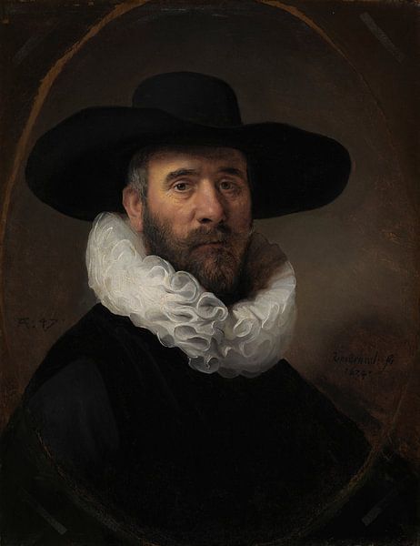 Portret van Dirck Jansz. Pesser, Rembrandt Harmensz. van Rijn van Rembrandt van Rijn