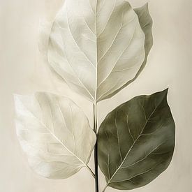 Sereen blad - Japandi stijl - 3 - groen van Marianne Ottemann - OTTI
