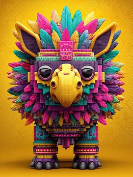 PopArt Totem of the luminous instincts by Klaus Tesching - Art-AI