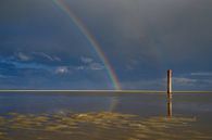 Regenbogen am Strand der Insel Texel in der Wattenmeerregion von Sjoerd van der Wal Fotografie Miniaturansicht