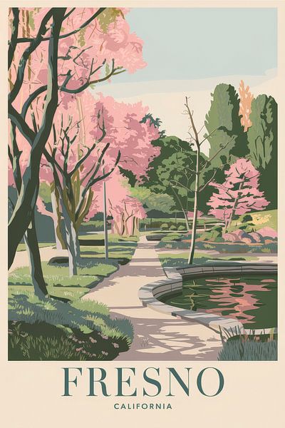 Fresno, Californie par Poster Art Shop