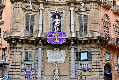 Siciliaanse barok bij het Quattro Canti in Palermo