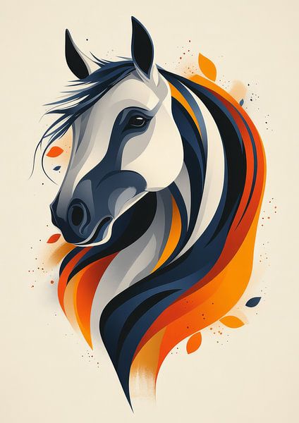 Esprit de cheval abstrait par bob rendy