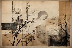 Collage Wabi-sabi in aardetinten