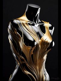 Goldener Torso – In Exquisiter Weiblichkeit von AidasignArt