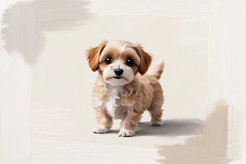 Schattige realistische puppyweergave