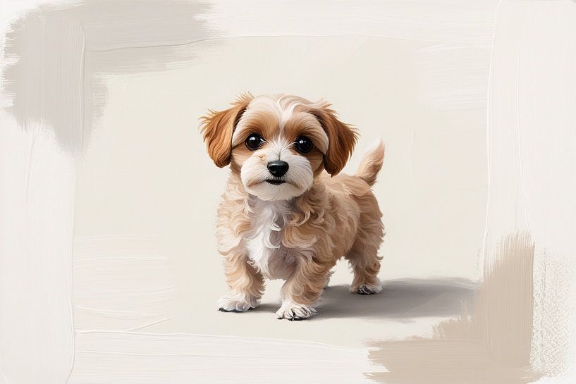 Cute realistic puppy view by Art & Soul Creations