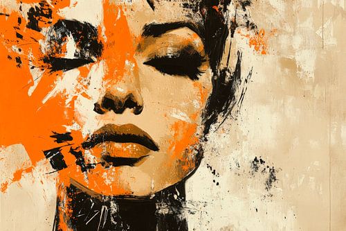 Modern portrait art with a variety of colours