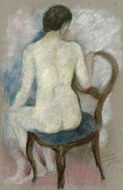 August Macke,nude on chair