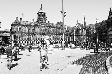Dam Square Amsterdam Netherlands by Hendrik-Jan Kornelis