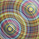 Interference pattern of two circles in color by Andree Jakobson thumbnail