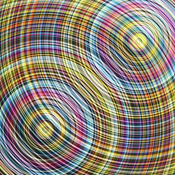 Interference pattern of two circles in color by Andree Jakobson
