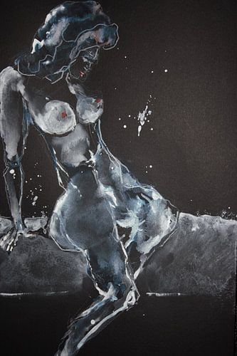 Akt 2 (von 4), blau schwarz