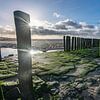 Golfbrekers strand Zoutelande van Jan Poppe