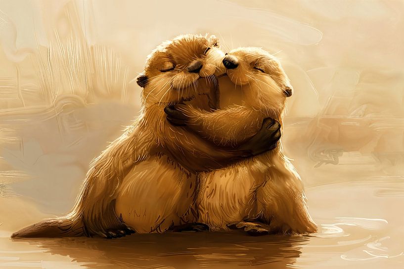 Otter lieben Kunst von Blickfänger Gemälde